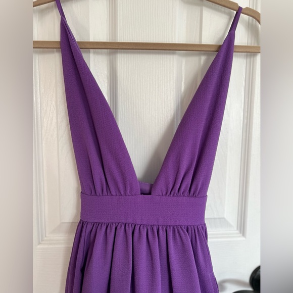 Lucy in the Sky mini dress, with shorts inner liner. Beautiful spring purple - Picture 3 of 6